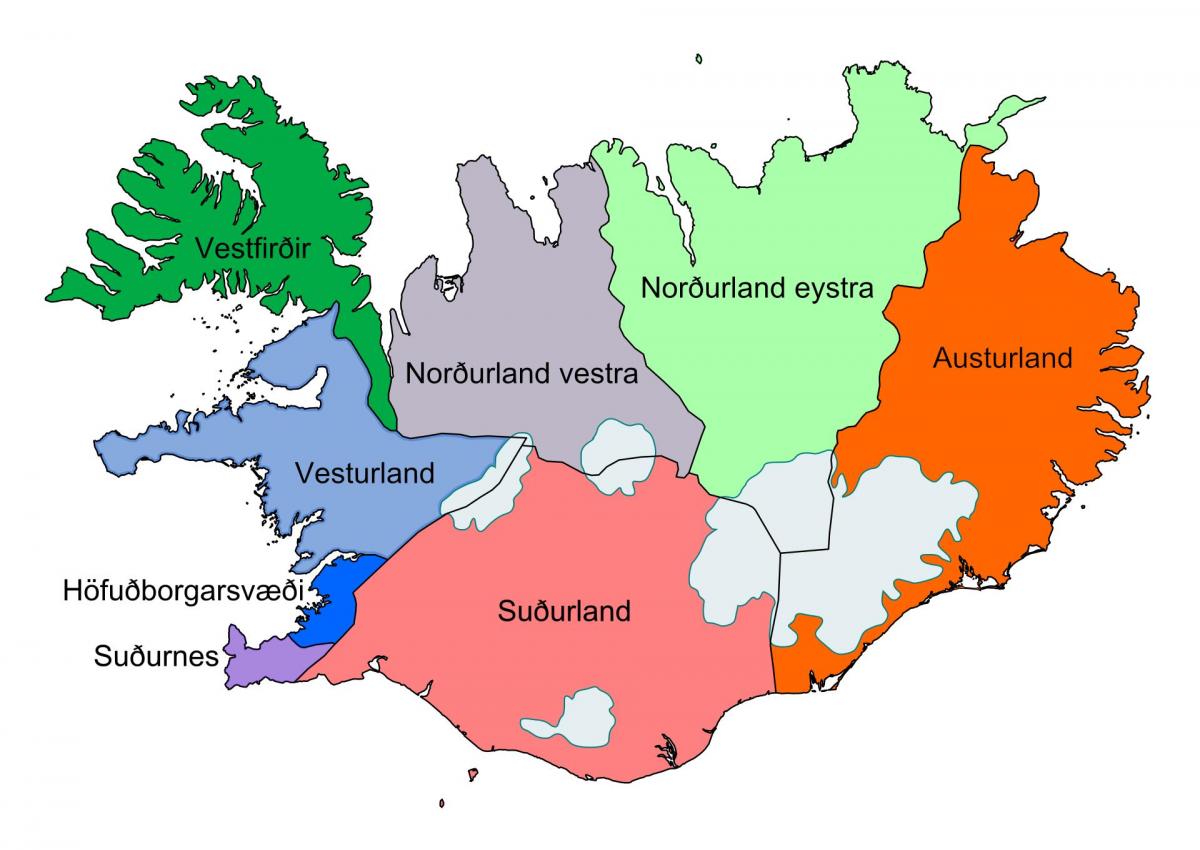 Mappa dell'Islanda